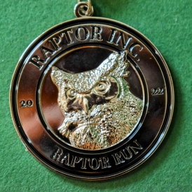 Gold Owl Medal from Raptor Run